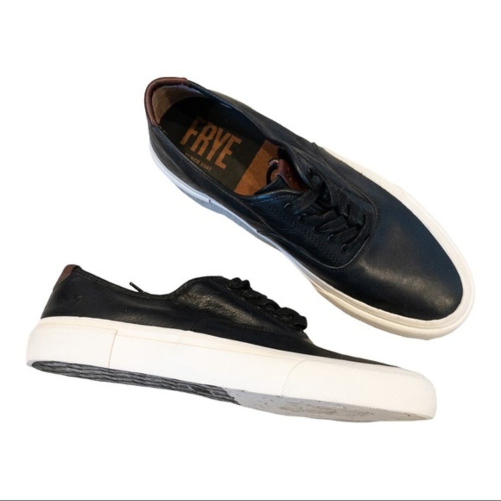 FRYE Men's Ludlow Bal Goat Sneakers in Black - Size 10